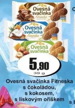 Adam Ovesná svačinka Fitneska s čokoládou, s kokosem, s lískovým oříškem nabídka