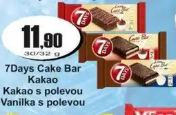 Adam 7Days Cake Bar Kakao Kakao s polevou Vanilka s polevou nabídka