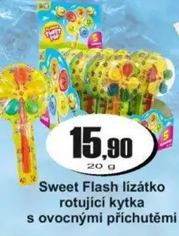 Adam Sweet Flash lízátko rotující kytka s ovocnými příchutěmi nabídka