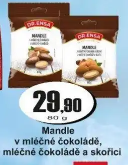 Adam DR.ENSA Mandle v mléčné čokoládě, v mléčné čokoládě a skořici nabídka
