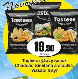 Adam Tastees rýžový snack Cheddar, Smetana a cibulka, Wasabi a sýr nabídka