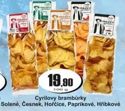 Adam Cyrilovy brambůrky Solené, Česnek, Hořčice, Paprikové, Hříbkové nabídka