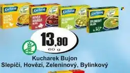 Adam Kucharek Bujon Slepičí, Hovězí, Zeleninový, Bylinkový nabídka