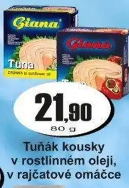 Adam Giana Tuňák kousky v rostlinném oleji, v rajčatové omáčce nabídka