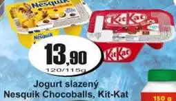Adam Jogurt slazený Nesquik Chocoballs, Kit-Kat nabídka