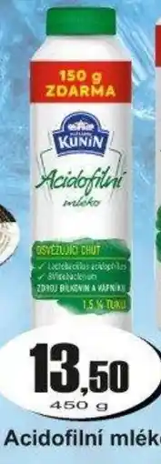 Adam Kunin Acidofilní mléko nabídka