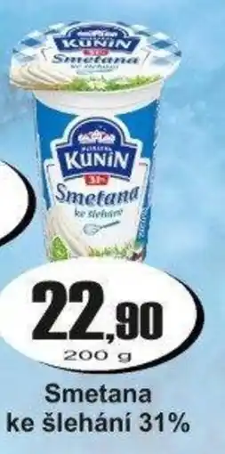 Adam Kunin Smetana ke šlehání 31% nabídka