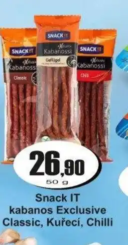 Adam Snack IT kabanos Exclusive Classic, Kuřecí, Chilli nabídka