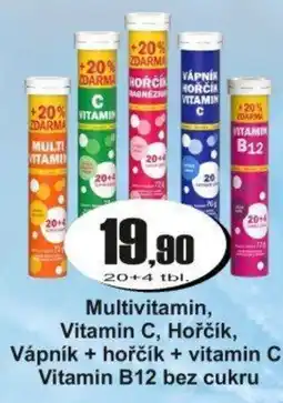 Adam Multivitamin, Vitamin C, Hořčík, Vápník + hořčík + vitamin C, Vitamin B12 bez cukru nabídka