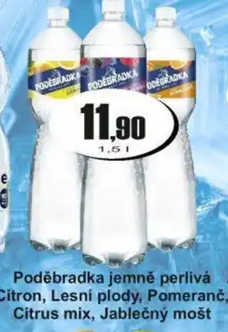 Adam Poděbradka jemně perlivá Citron, Lesní plody, Pomeranč, Citrus mix, Jablečný mošt nabídka