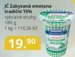 Potraviny CZ MADETA JČ Zakysaná smetana tradiční 15% nabídka