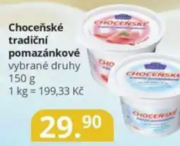 Potraviny CZ Choceňské tradiční pomazánkové nabídka