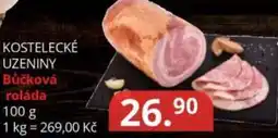 Potraviny CZ KOSTELECKÉ UZENINY Bůčková roláda nabídka