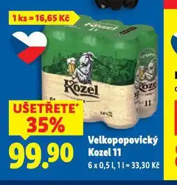 Lidl Pivo velkopopovický kozel 11 nabídka