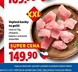 Lidl Vepřové kostky na guláš nabídka