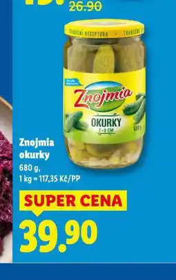 Lidl Znojmia okurky nabídka