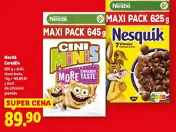 Lidl Nestlé cereálie nabídka