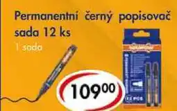 CBA Permanentní černý popisovač sada 12 ks nabídka