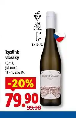 Lidl Ryzlink vlašský nabídka