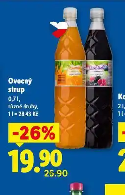 Lidl Ovocný sirup nabídka