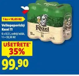 Lidl Pivo velkopopovický kozel 11 nabídka