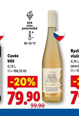 Lidl Cuveé bílé nabídka