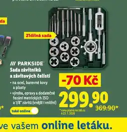 Lidl Sada závitníků a závitkových čelistí nabídka