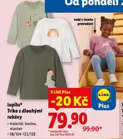 Lidl Triko s dlouhými rukávy nabídka