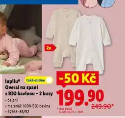 Lidl Overal na spaní s bio bavlnou nabídka