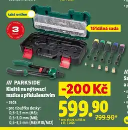 Lidl Kleště na nýtovací matice s příslušenstvím nabídka