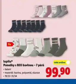 Lidl Ponožky s bio bavlnou nabídka