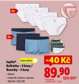 Lidl Boxerky nabídka