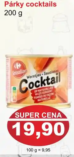 PLUS JIP Párky cocktails nabídka