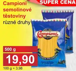 PLUS JIP Campioni semolinové těstoviny nabídka