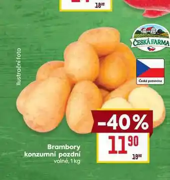 Billa Brambory konzumní pozdní volné nabídka