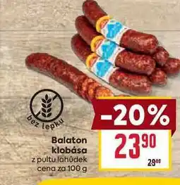 Billa Balaton klobása z pultu lahůdek cena za nabídka