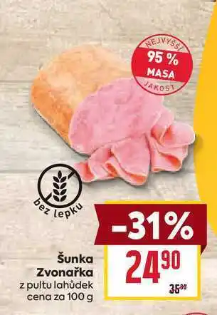Billa Šunka Zvonařka z pultu lahůdek cena za nabídka