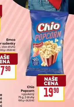 Billa Chio Popcorn vypukaný nabídka