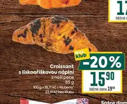 Billa Croissant s lískooříškovou náplní z naší pece nabídka