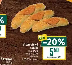 Billa Vita selský rohlik 1 ks nabídka