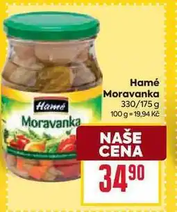 Billa Hamé Moravanka 330/175 g nabídka