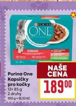 Billa Purina One Kapsičky pro kočky 12× nabídka