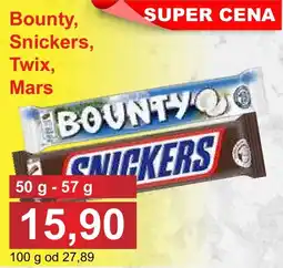 PLUS JIP Bounty, Snickers, Twix, Mars nabídka