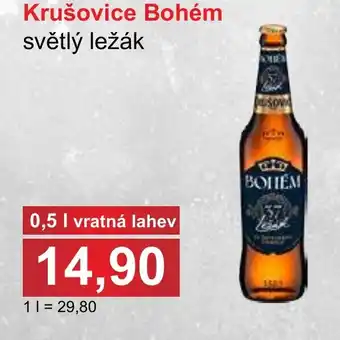 PLUS JIP Krušovice Bohém světlý ležák nabídka
