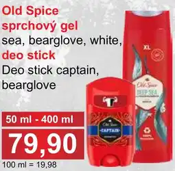 PLUS JIP Old Spice sprchový gel sea, bearglove, white, deo stick nabídka