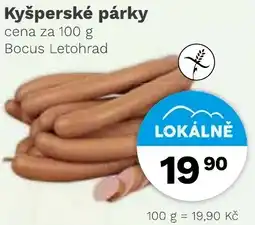 Konzum Kyšperské párky nabídka