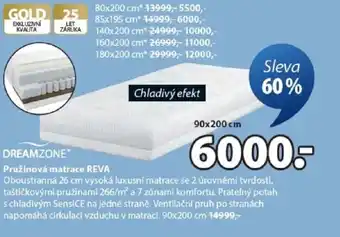 JYSK Pružinová matrace REVA nabídka