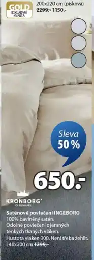 JYSK Saténové povlečení INGEBORG nabídka