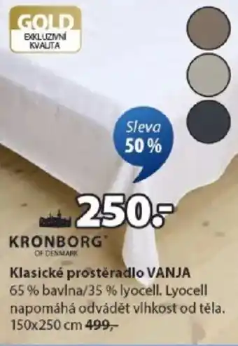 JYSK Klasické prostěradlo VANJA nabídka