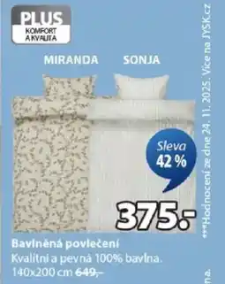 JYSK Bavlněná povlečení nabídka
